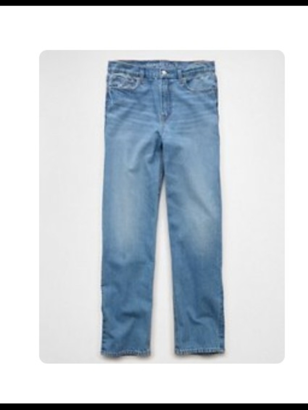 AE Strigid Super High Waisted Baggy Straight Jean Size 8 Long